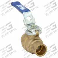 MILWAUKEE VALVE Manual Two-Way Ball Valve: 1/2 in, Brass, Straight, Sweat x Sweat, Two-Piece, Lever (MPN 1/2" BA-485BLL). Key specifications — Brand: MILWAUKEE VALVE; Handle: Locking Lever.