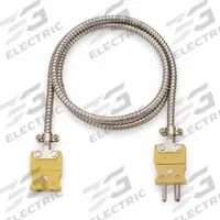 TEMPCO Extension Lead: Extension Lead, 900°F Max Temp °F, 482°C Max Temp °C, Male, Female (MPN ECA00076). Key specifications — End 2 Connection Gender: Female; End 2 Connection Type: Standard Connector; End 1 Connection Gender: Male; Brand: TEMPCO.