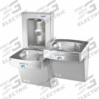 OASIS Bi-Level Drinking Fountain with Bottle Filler: On-Wall, 8 gph @ 50°F, Touchless Sensor - On-Wall Two-Level Drinking Fountains with Bottle Fillers