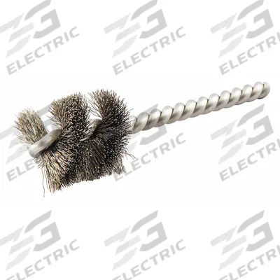 APPROVED VENDOR Round Tube Brush: Single Stem, Carbon Steel, 1 in Dia - Blind Hole-Cleaning Brushes for Carbon Steel