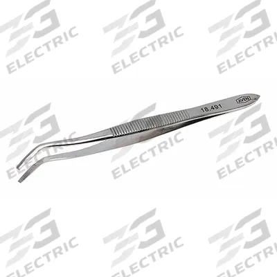 AVEN Tweezers: Stainless Steel, Round, Bent Tip - General Purpose Tweezers