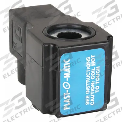 PLAST-O-MATIC Solenoid Valve Coil: Gen Purpose with Junction Box, F, 120V AC, 11 W Watt - Plast-O-Matic Solenoid Valve Coils