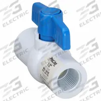 APPROVED VENDOR Manual Two-Way Ball Valve: 1/2 in, PVC, Straight, FIP x FIP, Full Port Ball Port (MPN 107-133-NP). Key specifications — Brand: APPROVED VENDOR; Handle: Tee.