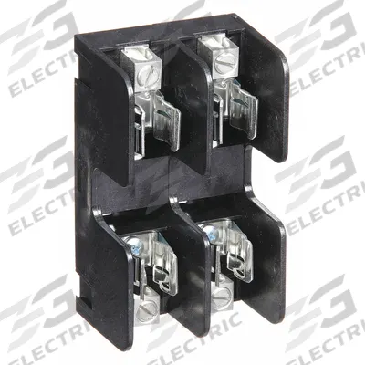 MERSEN Fuse Block: Open Block Design, 2 Pole, 250 V AC, Box Lug - Fuse Blocks for UL Class H & K Fuses