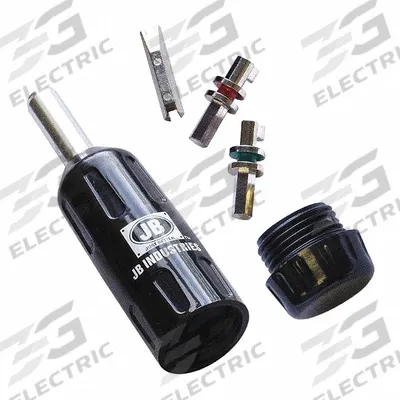 JB INDUSTRIES Refrigerant Cap Lock Multi-Key: 9/16 in Overall Lg, Plastic/Steel, Black - Tamper Resistant Screw Drivers & Bits