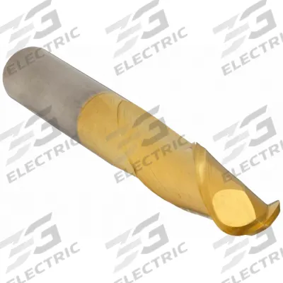 APPROVED VENDOR Ball End Mill: Carbide, TiN Coated, 2 Flute, 7/16" Mill Dia, 2" LOC - General Purpose Carbide Ball End Mills