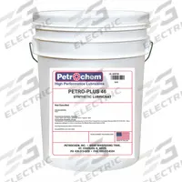 PETROCHEM Compressor Oil: 5 gal, Pail, 15 SAE Grade, 46 ISO Viscosity Grade, 126 Viscosity Index (MPN PETRO-PLUS 46-005). Key specifications — attr59744: 126; attr59746: 46; attr59736: No; attr59735: Pail; attr59738: Petro-Plus 46; attr59749: 15.