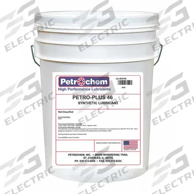 PETROCHEM Compressor Oil: 5 gal, Pail, 15 SAE Grade, 46 ISO Viscosity Grade - Air Compressor Oils