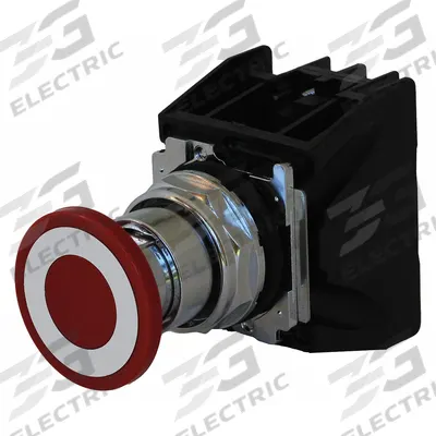 EATON Mushroom Head Push Button: 30 mm, Metallic, Mushroom Head Profile - Mushroom-Head Push Buttons