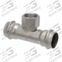 VIEGA PROPRESS Crimp Tee Fitting: 1 in CTS x 1 in CTS x 3/4 in Pipe Size, Rubber (MPN 80850). Key specifications — Brand: VIEGA PROPRESS.