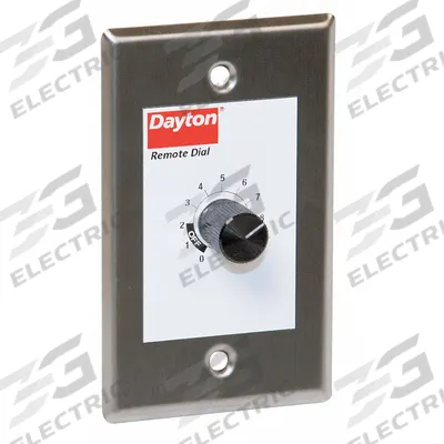 Dayton Speed Control: Dial, 1 Switches or Dials, 115/230V AC, Stainless Steel Plate - Dial Fan Speed Controls