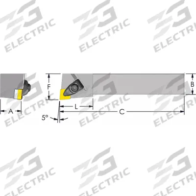 ULTRA-DEX USA Indexable Turning and Profiling Tool Holder: DCLNR 20-4D (MPN 974-000-006) - Indexable Turning & Profiling Toolholders