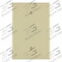 LEVITON Wall Plate: Blank, 1 Gang, Ivory, Jumbo Size (MPN 86114). Key specifications — Brand: LEVITON; Material: Plastic.