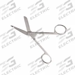 MABIS Lister Bandage Scissors: Scissors, Stainless Steel, Angled, Stainless Steel, Reusable, Silver (MPN 25-702-000). Key specifications — Disposability: Reusable; Product Type: Scissors; Color: Silver; Blade Material: Stainless Steel; Handle Material: Stainless Steel; Brand: MABIS; Blade End Type: Angled.