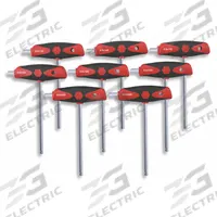 WIHA Hex Key Set: 6 - 10 Pieces, SoftGrip, T, Metric, Single Ball End, Long, 8 Pieces, Chrome (MPN 54095). Key specifications — attr1205553: Not Tether Capable; attr1205554: WIHA; attr1205568: Chrome; attr1293176: 6 - 10 Pieces.