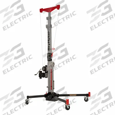 JET Material Lift: 2,000 lb, Fixed Base, With Outriggers - Compact Material Lift with Outriggers