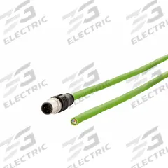 METZ CONNECT M12 Cable: Cat5/PROFINET, M12 Plug Male Straight x Bare Wire, 10 m Lg, PUR, Green, D (MPN 142M1D10100). Key specifications — Brand: METZ CONNECT; Cable Jacket Color: Green; End 1 Coding: D; End 2 Coding: D; IP Rating: IPX8; Performance Category: Cat5; PROFINET.
