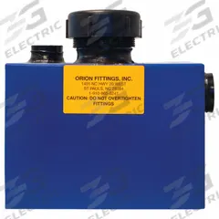ORION Dilution Tank and Trap: 1.5 gal Capacity, 8 1/2 in Overall Wd, 8 1/2 in Overall Dp, Threaded (MPN 734000). Key specifications — Material: Plastic; Brand: ORION.