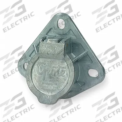 GROTE Ultra-Pin Receptacle: 7-Way, Cords, Die Cast Cover (MPN 87220) - Fleet and Vehicle Maintenance