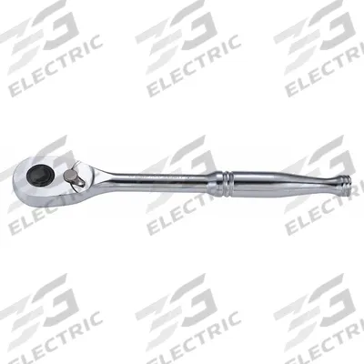 WESTWARD Hand Ratchet: Pear, Reversible, 11 in Overall Lg, Chrome - Standard-Head Ratchets