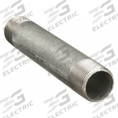 BECK Pipe Nipple: 1 1/2 in Nominal Pipe Size, 11 1/2 in Lg, Schedule 40, Galvanized Steel - Schedule 40 Threaded on Both Ends Pipe & Pipe Nipples