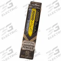 RITE IN THE RAIN Carpenter's Pencil: Box, Carpenter's Pencil, Black, Black/Gray/Yellow, Basswood (MPN 59-12). Key specifications — attr1284576: Flat Hex; attr1284577: RITE IN THE RAIN; attr1284590: Box; attr1284591: Black; attr1284575: Basswood; attr1284574: Black/Gray/Yellow.