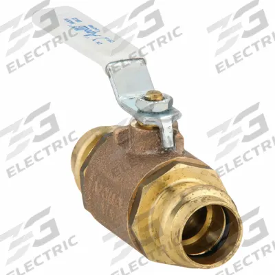 APOLLO Manual Two-Way Ball Valve: 3/4 in Size, Brass/Bronze, Straight, Press x Press - Bronze Ball Valves