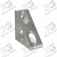 Inside Corner Bracket: Gusseted Inside-Corner Bracket, 45 Series, 41 mm x 90.1 mm x 90 mm, 4 Holes (MPN 093W8451N10). Key specifications — Material: Aluminum; Brand: FATH INC.; Finish: Anodized.