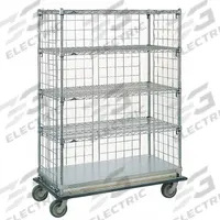 METRO Medical Exchange Cart: Steel, (4) Swivel, 0 Drawers, 4 Shelves (MPN LXH56C). Key specifications — Material: Steel; Brand: METRO; Caster/Wheel Configuration: (4) Swivel.