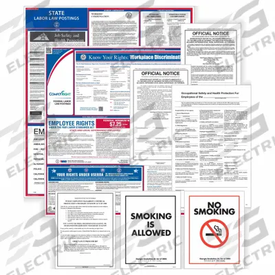 COMPLYRIGHT Labor Law Poster Set: ME, English, Plastic, 2 1/2 in x 25 in - State & Federal Labor Law Poster Sets