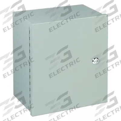 WIEGMANN Enclosure: Steel, 8 in x 6 in x 4 in, NEMA 1, Solid Cover, Hinged - Steel Indoor Enclosures with Hinged Covers