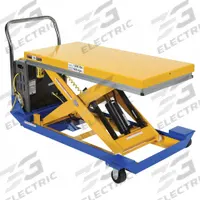 VESTIL Scissor Lift Table: Powered, 1,500 lb Load Capacity, 48 in L x 24 in W, Steel, Motor, Single (MPN CART-24-15-DC). Key specifications — attr1345487: Steel; attr1345523: VESTIL.