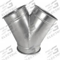 10"dia 17 1/2"L 60° SS Wye Branch: Stainless Steel, For 10 in Duct Dia, 17 1/2 in Overall Lg (MPN 8040200792). Key specifications — Brand: NORDFAB.