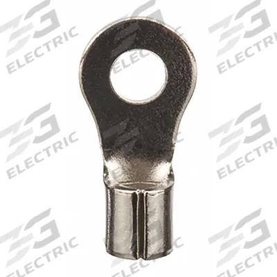 POLARIS Ring Terminal: Bare, #14 Stud Size, 12 AWG to 10 AWG Wire Sizes, 600 V - Non-Insulated Ring Terminals