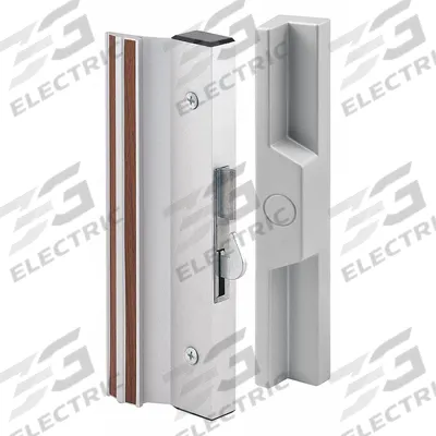 PRIME-LINE Sliding Door Lock: 2 1/2 in Lg, 3/4 in Wd - Recessed Handles for Sliding Doors