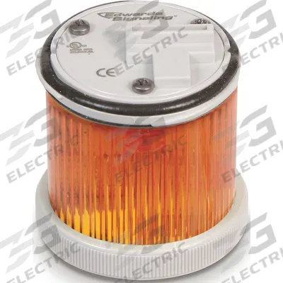 EDWARDS SIGNALING Tower Light Module: Flashing/Steady, 24V AC/24V DC, Amber - Multimode Light Modules