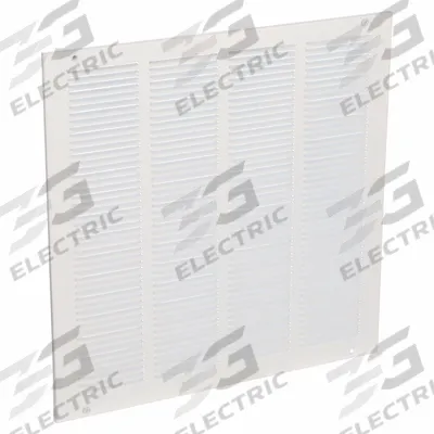 APPROVED VENDOR Return Air Grille: Louvered Grille, White, Powder Coated, Steel, 17 3/4 in H - Surface-Mount Grilles
