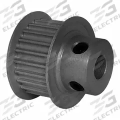 DAYTON Timing Pulley: Curvilinear, Fixed, For 9 mm Belt Wd, 22 Teeth, 3 mm Pitch, Aluminum (MPN 22-3M09M6FA6). Key specifications — Brand: DAYTON; Finish: Clear Anodized; For Belt Series: Powerhouse®.