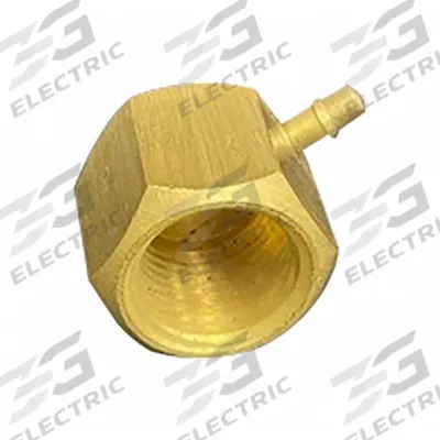 MEM-CO Barbed Fitting Elbow: 1/8 in Pipe x 1/4 in ID Size, FNPT x Barbed, Brass - Nickel-Plated Brass Barbed Tube Fittings