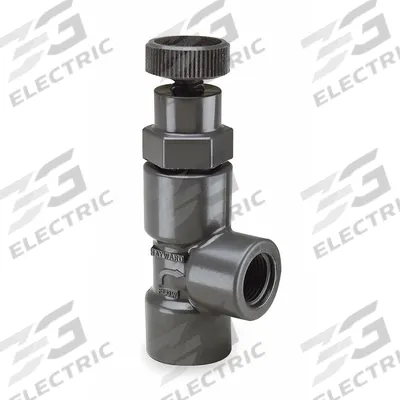 HAYWARD Globe Valve: For Fluids Media, PVC, Angle, 2 in Pipe Size, FNPT x FNPT - PVC Angle-Body General-Service Globe Valves