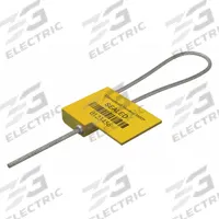 UNIVERSEAL Cable Seals: Yellow, Steel, 12 in Cable Lg, 1/16 in Cable Dia, Sequential, 50 PK (MPN F150ZP YELLOW50). Key specifications — Brand: UNIVERSEAL; Marking Color: Black; Marking Included: Numbers and Barcode; Marking Message: Sealed; Marking Numbering: Sequential.