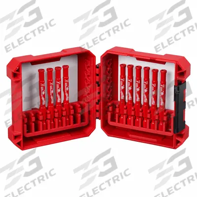 MILWAUKEE Hole Saw Set: 10 Pieces, 1 1/2 in Max. Cutting Dp - Diamond-Grit Hole Saw Kits for Masonry & Tile