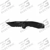 SOG Folding Utility Knife: 3 in Blade Lg, 4 in Closed Lg, 7 in Overall Lg, Aluminum, Serrated (MPN 15-38-10-57). Key specifications — attr307537: Aluminum; attr307538: Yes; attr324882: SOG.