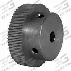 DAYTON Timing Pulley: Modified Curvilinear, Fixed, For GT Timing Belt Section, For 6 mm Belt Wd (MPN 62-2P06M6A6). Key specifications — Brand: DAYTON; Finish: Clear Anodized; For Belt Series: Powerhouse®.