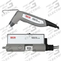 SCS Ionizing Air Gun: 20 psi to 65 psi, 70 dBA Sound Level, 8 in Nozzle Lg, 1/4 in NPT Male (MPN 980E). Key specifications — attr67312: S-Hook; attr67302: 1/4 in NPT Male; attr67293: SCS.