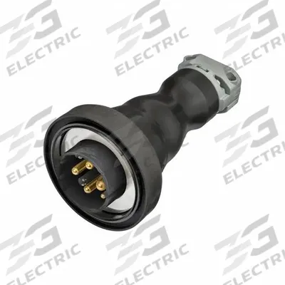 HUBBELL Pin and Sleeve Plug: Black, 120/208V AC/125/250V AC, Three Phase, 60 A - Magnetic Breakaway, Washdown-Rated Plugs