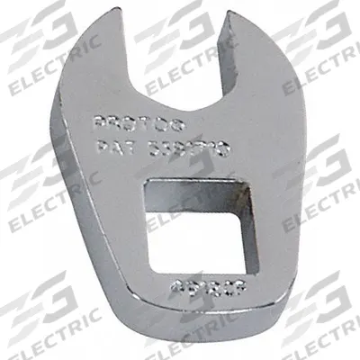 PROTO Crowfoot Socket Wrench: Alloy Steel, Chrome, 3/8 in Drive Size - SAE Open End Crowfoot Wrenches