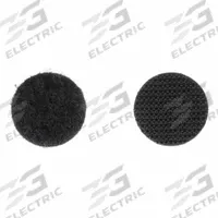 VELCRO BRAND Hook-and-Loop Fastener: Disc, 3/4 in Overall Dia, Hook-and-Loop, Black, Adhesive, Nylon (MPN 340VCKI). Key specifications — Brand: VELCRO BRAND; Material: Nylon.
