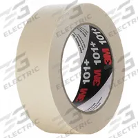 3M Masking Tape: 101+, Tan, 11/16 in Roll Wd, 60 yd Overall Roll Lg, 5.1 mil Thick, Rubber. Key specifications — Series: 101+; Brand: 3M; Backing Material: Crepe Paper; For Location: Indoor; For Surface Type: Glass; Manufacturer Part Number: 101+.