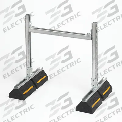 DURA-BLOK Duct Support Block: Rubber Base, Electroplated Cast Iron - Elevated Support Block Systems with Strut Channel